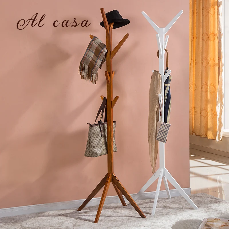 Пальто шляпа твердой древесины стойки одежды полка дерево стиль|wood clothes tree|clothes tree