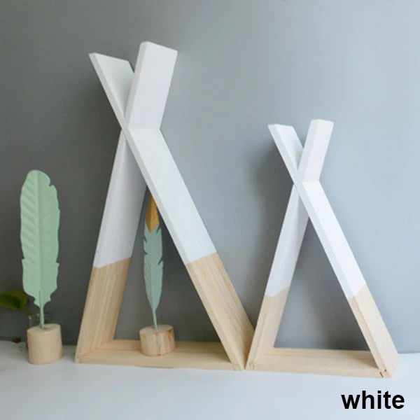 White 1 шт. деревянная полка для хранения на стене стеки для детей для гостиной декоративная рамка QJ888 - Цвет: White