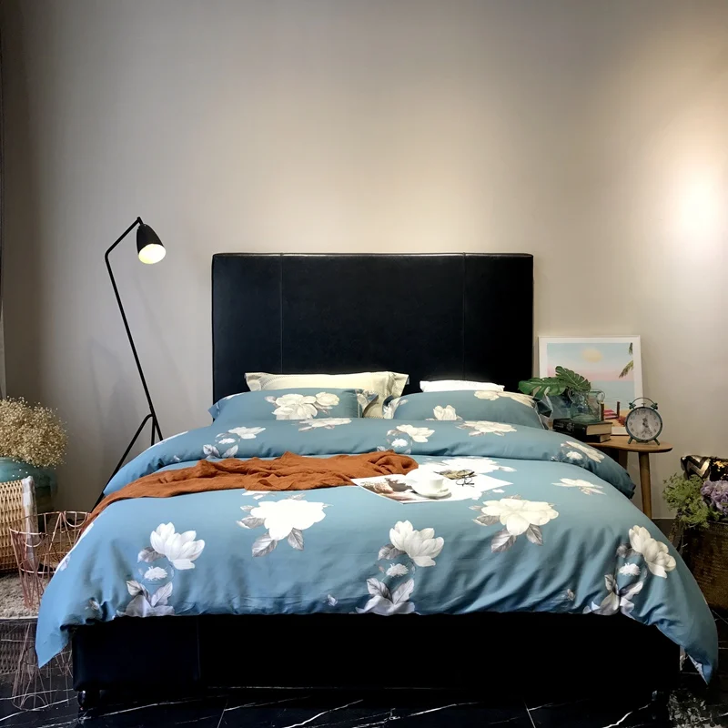 Новый весенний хлопковый комплект постельного белья с длинным штапельным слоем