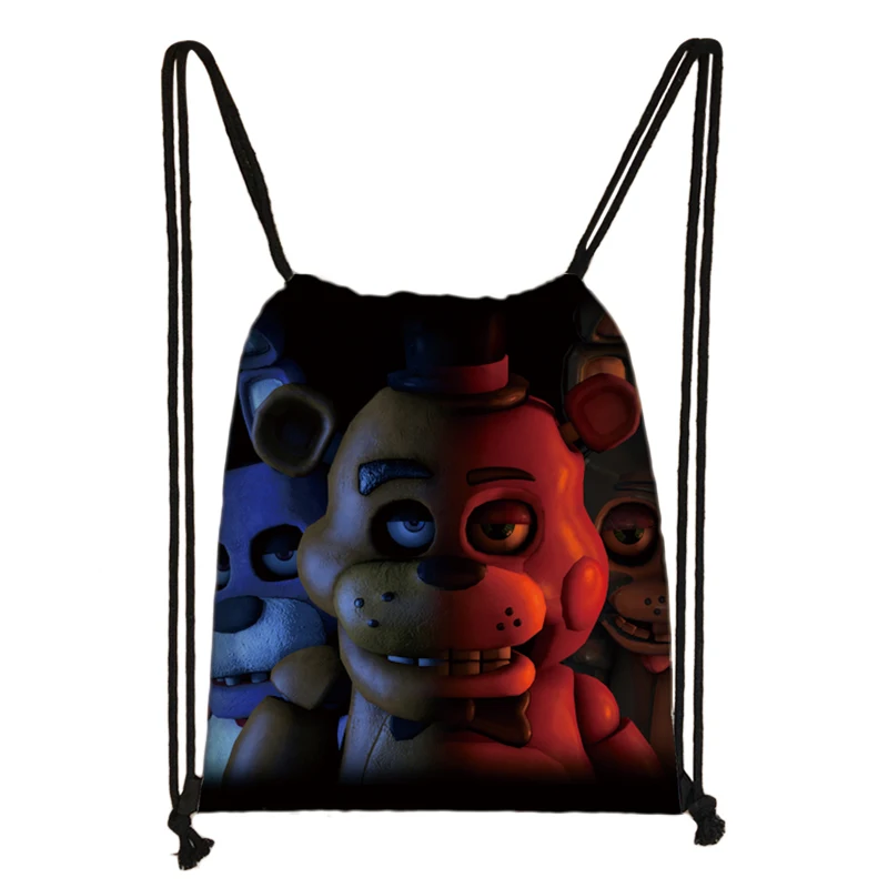 Five Nights At Freddy's Freddy Chica FNAF 3D Cartoon Kids Drawstring Backpack Shopping School Traveling Party Bags Gift