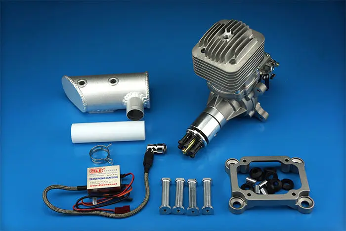 Новинка 85cc DLE85 Задний Выхлопной газовый двигатель с глушителем и зажиганием для