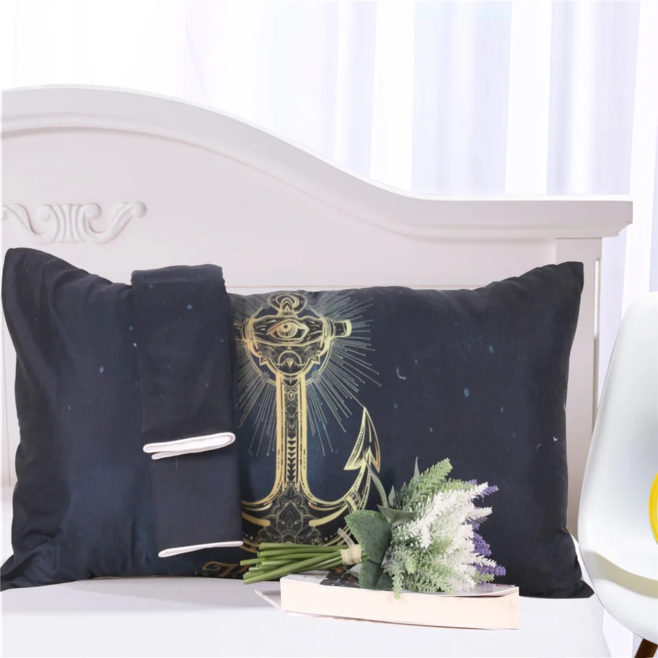Gold foil anchor Bedding Set queen/king size Boho Mandala Golden Design Ganesha Duvet Cover Indian Symbol Bed Hot sale 3pcs | Дом и сад