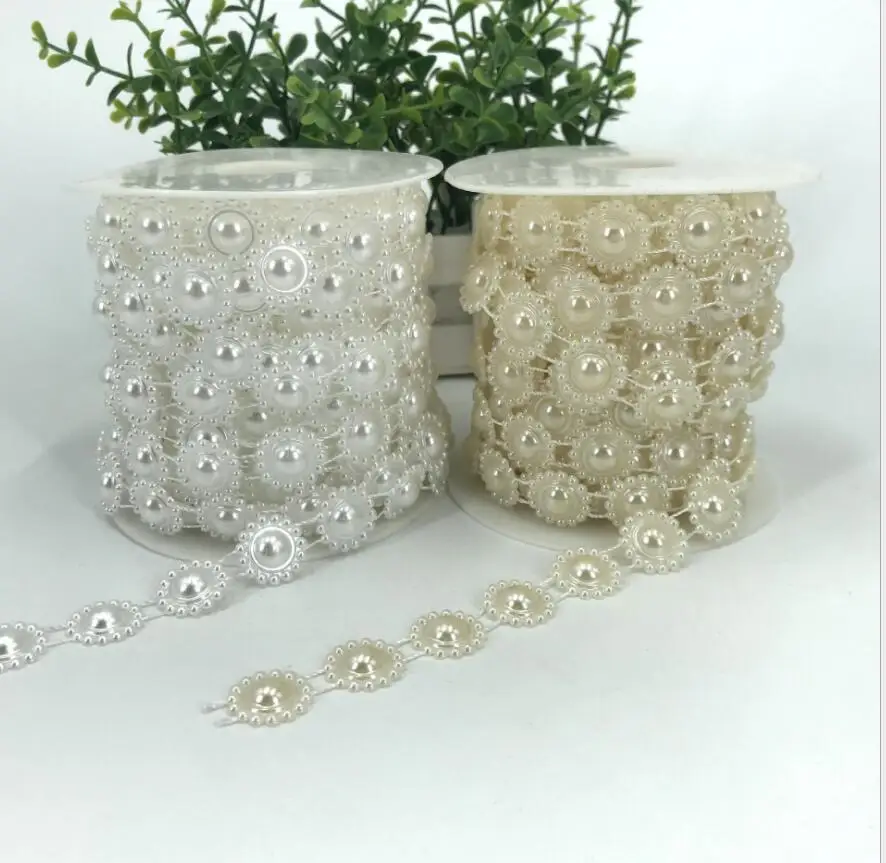 

15Meter 16mm Sunflower Beads Chain Garland For Bead Curtain Christmas Tree Wedding Party Holiday Venue Garment Lace Decoration