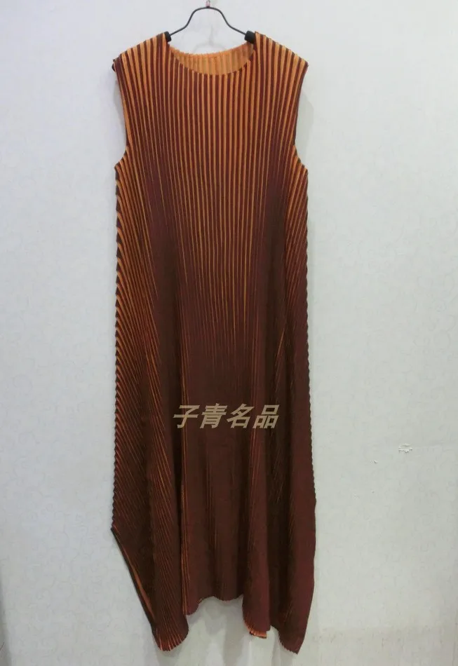 Changpleat 2019 новые летние платье без рукавов Miyak плиссированные дизайн моды
