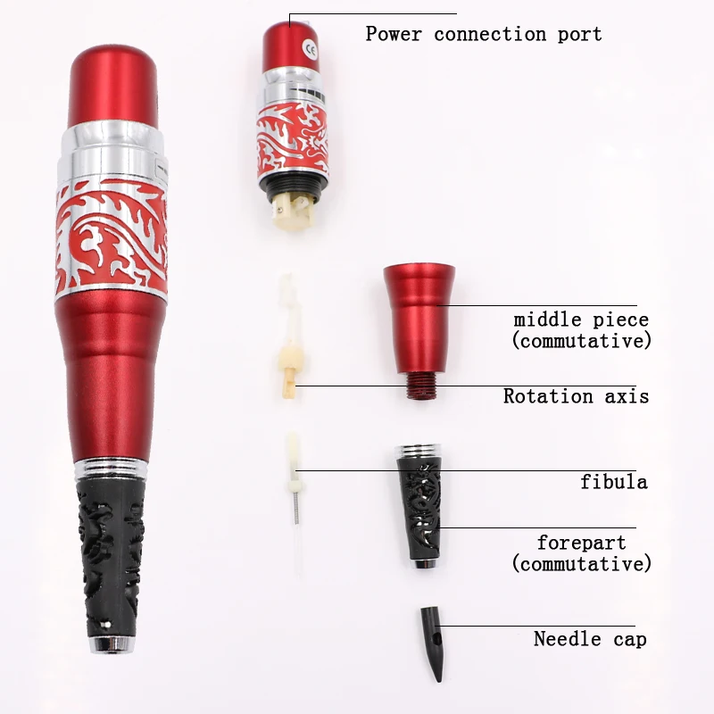 1 комплект оригинальный тайваньский маленький тату-машинка с красным драконом