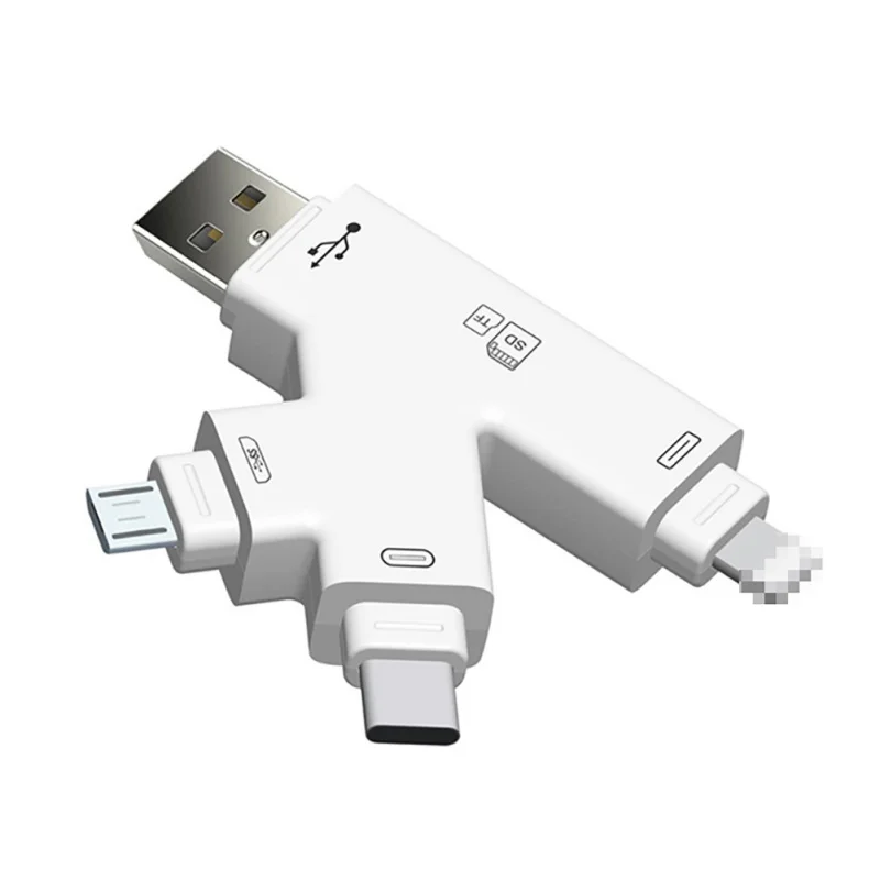 4 в 1 Многофункциональный кардридер Micro USB 2 0 Type C адаптер для Android PC карта