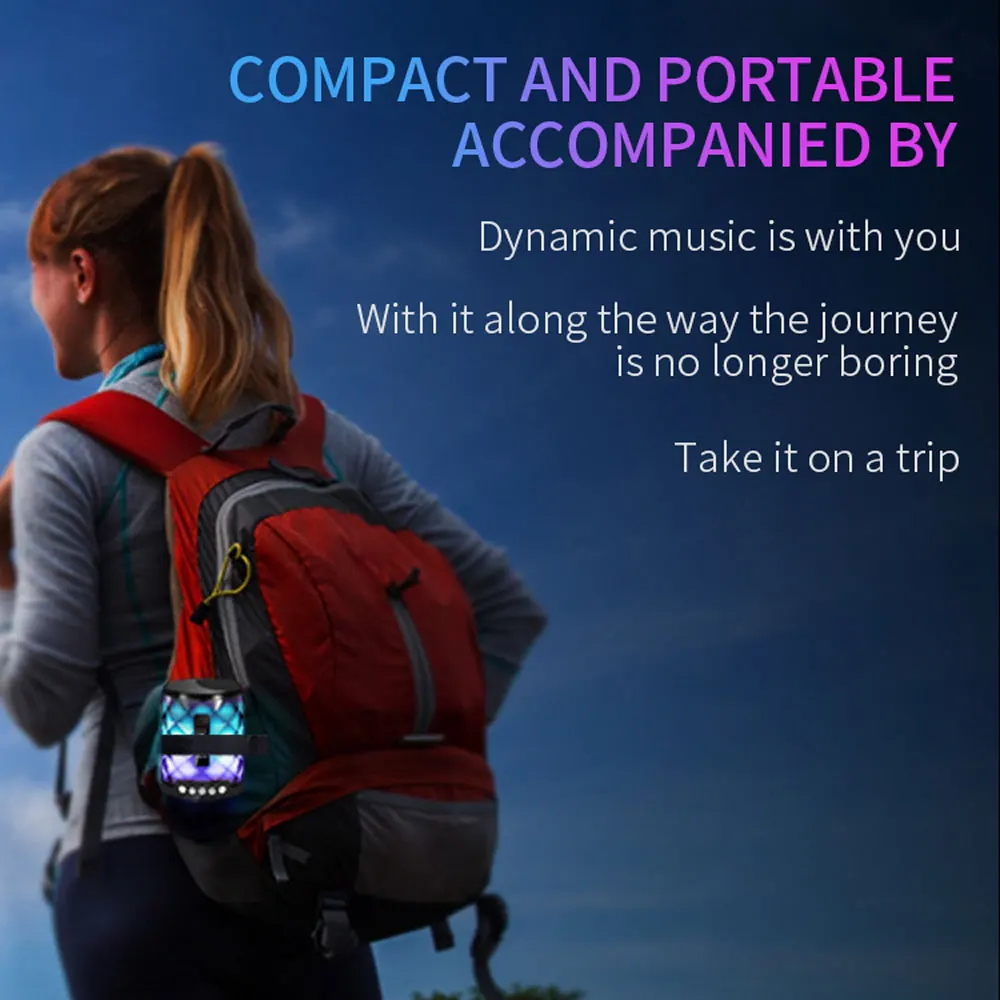 TG Красочный светодиодный Bluetooth динамик Портативный Открытый бас громкий