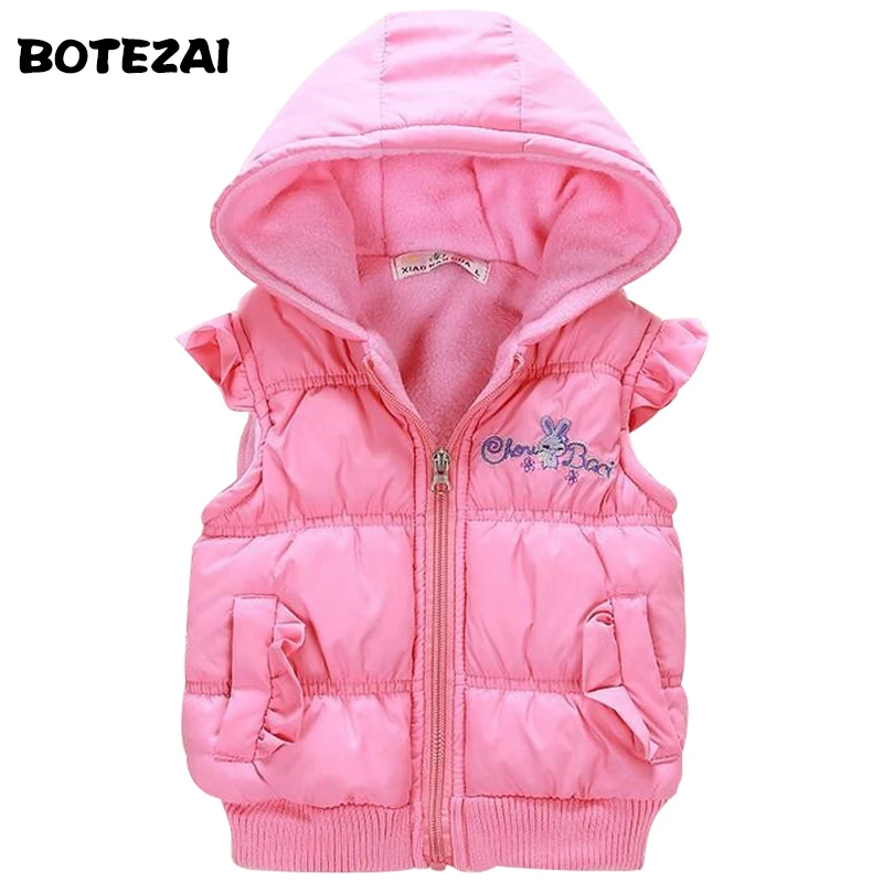 Новинка Детская верхняя одежда жилет для маленьких девочек 2017 Осенняя детская