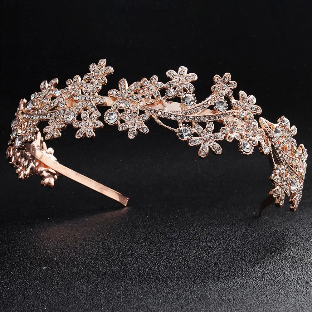 Свадебный Романтический обруч для волос диадема изысканный цветок листья