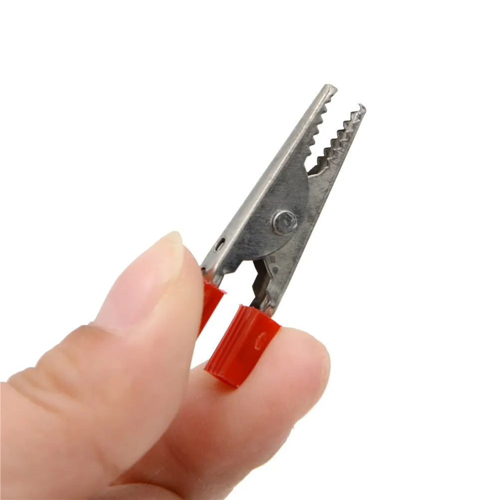 Новинка 10 шт./лот 32 мм изолированные крокодиловые зажимы пластиковая ручка