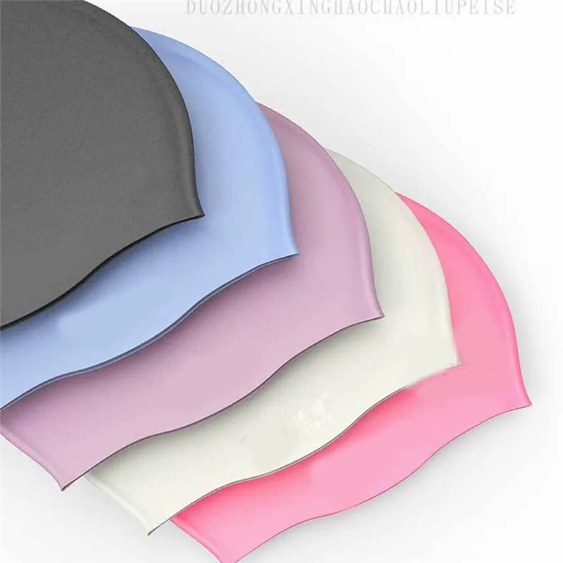 Новый Для женщин ткань Плавание ming Кепки защиты длинные волосы уши