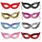 Sexy Cat Women Sequins Eye Mask Bright Color Venetian Masquerade Ball Mask Lady Girl Party Eyewear Dress Decor Halloween