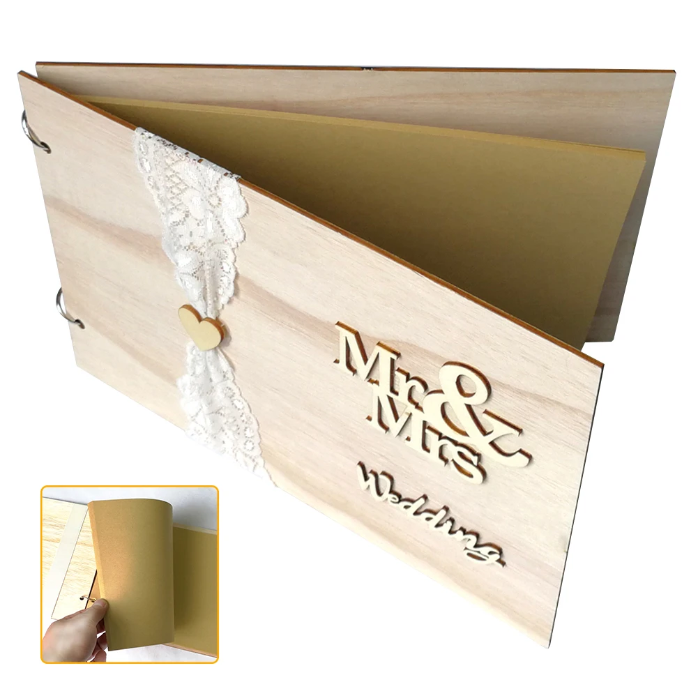 В форме сердца для Экологичная домашняя Свадебная вечеринка запись в гостевой