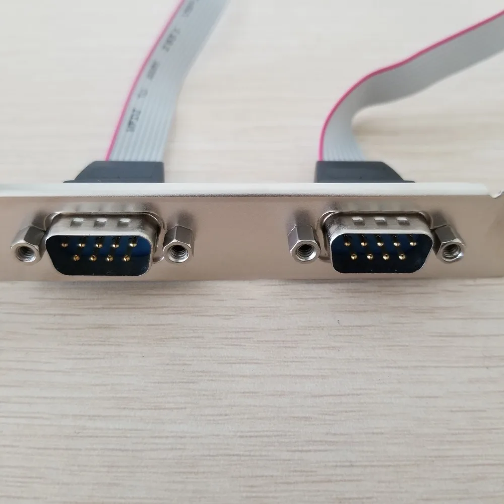 Двойной Sirial кабель DB9 RS232 кабельный фиксатор провод com порт Удлинительный 9Pin 26
