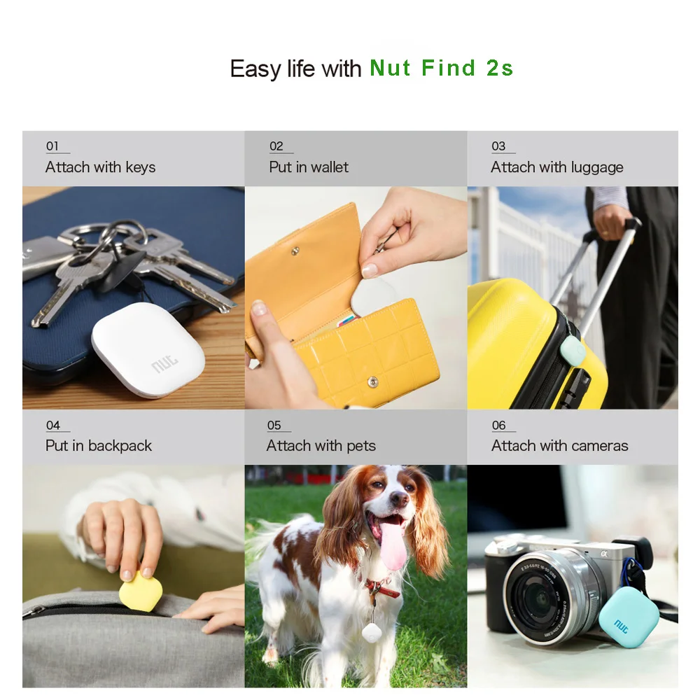 Умные поисковики гайка найти 2 S Беспроводной Bluetooth Анти потерянный Трекер Брелок