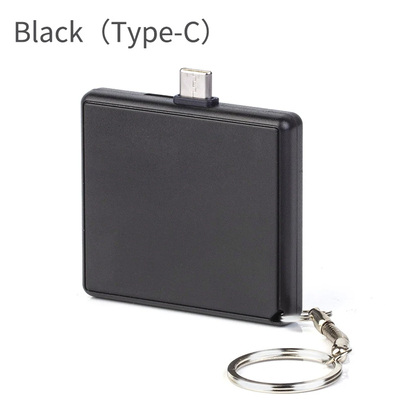 Black for Type-C Портативное портативное зарядное устройство NTSPACE 1500 мАч для iPhone, Xiaomi, huawei, Внешнее зарядное устройство 2 в 1, зарядное устройство - Цвет: Black for Type-C