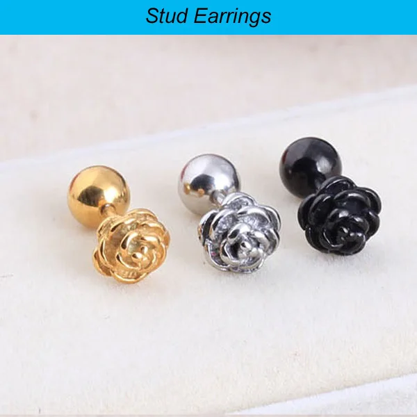 2 шт. женские и мужские розы из титановой стали|steel sealer|earrings coppersteel fascia |