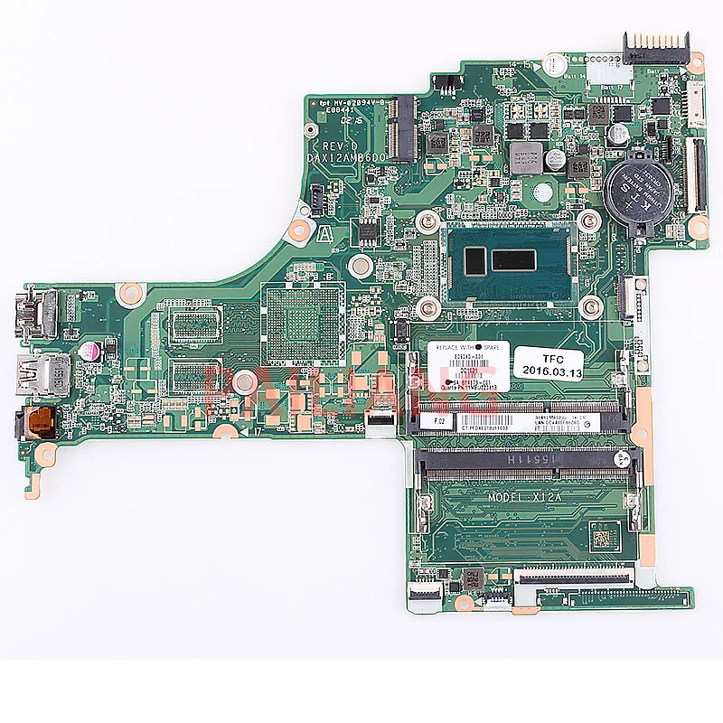 Материнская плата PAILIANG для ноутбука HP 15 AB 15T I3 5010U PC материнская 809040 001 601 DAX12AMB6D0 tesed
