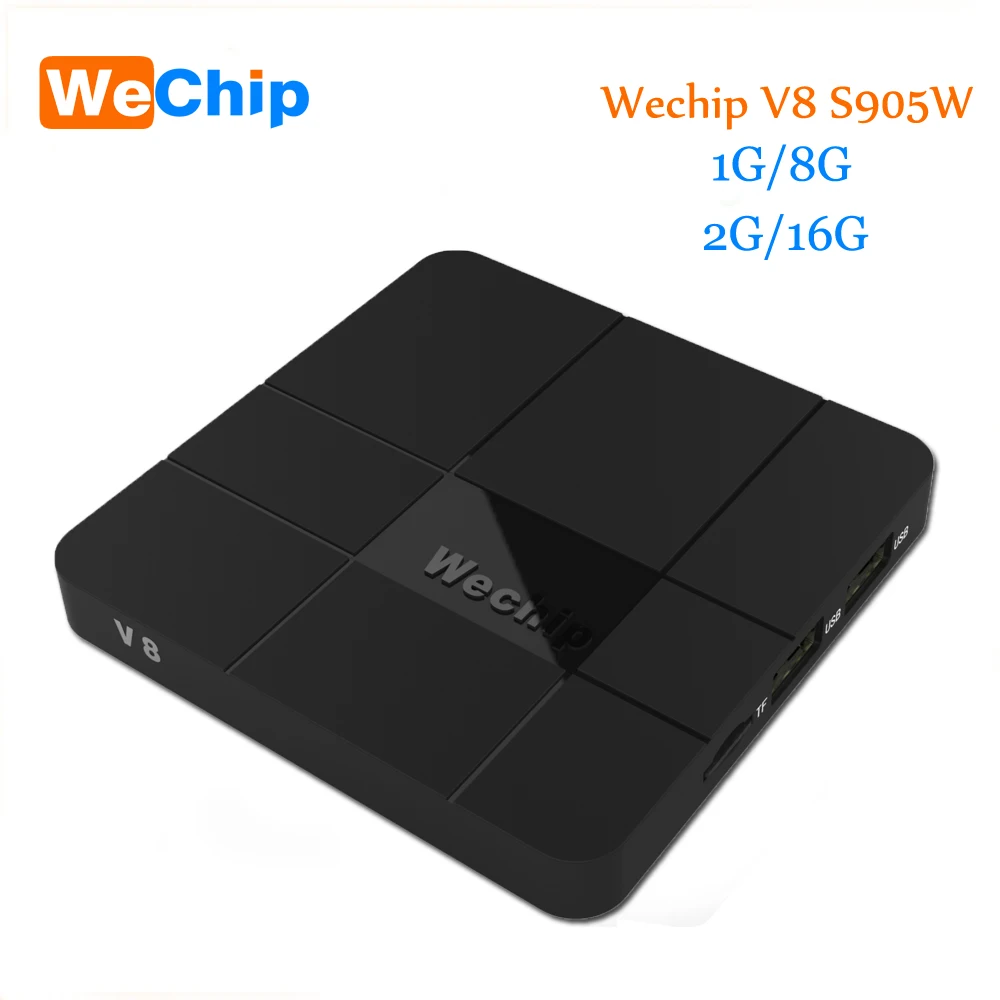 Wechip V8 новейший Amlogic S905W Android BOX 2G/16G Android 7.1.2 tv BOX четырехъядерный 2,4G беспроводной wifi телеприставка pk X96 mini