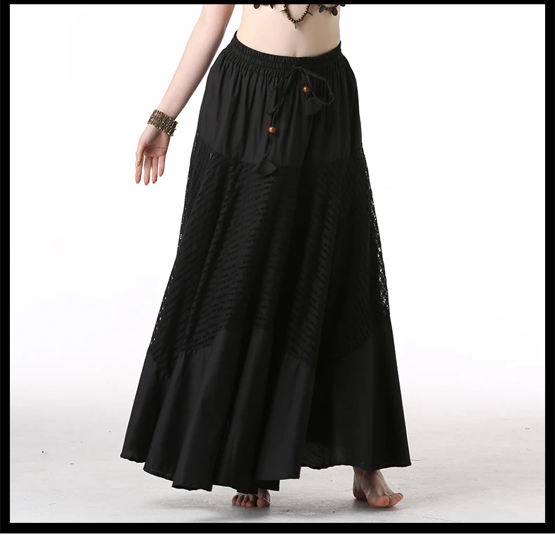 Новая юбка для танца живота племенная Макси Однотонная юбка(Length-95cm) белые цыганские Длинные Юбки
