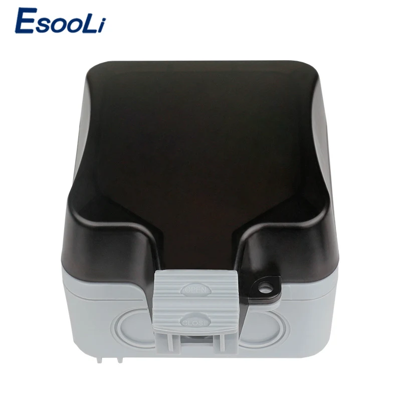 Esooli IP66 водостойкая наружная настенная розетка 16A с двойным европейским