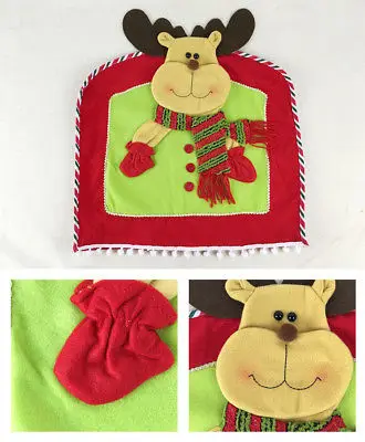 Happy Рождество красный Санта олень Чехлы для стульев обеденный Кухня дома