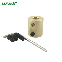 lupulley 81012mm to 12mm inner bore diameter brass shaft motor rigid coupling coupler width 20mm length 22mm hobby hand drill