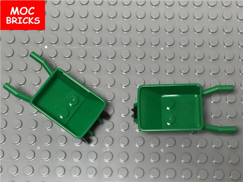 10 компл./лот кубики MOC сделай сам посуда тачка рамка с черными колесами на