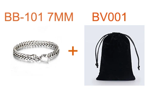 7MM Bag random color Браслет Шарм браслет в ковбойском стиле мужской Pulseira ювелирные изделия подарок серебряный Модный панк Будда браслет женский BB-101 - Окраска металла: 7MM Bag random color