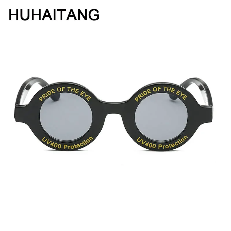 HUHAITANG Роскошные милые маленькие круглые солнцезащитные очки женские брендовые
