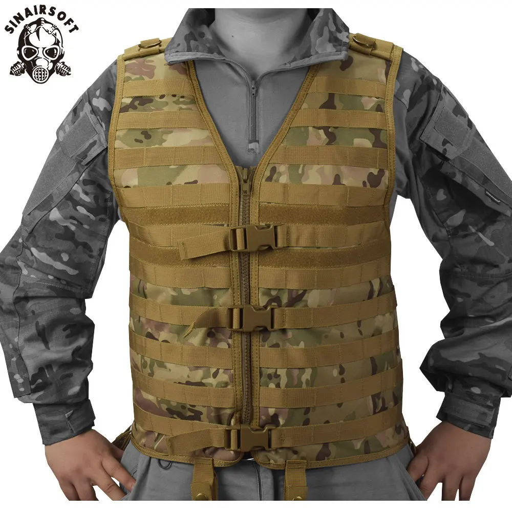 Модульный жилет Molle со скрытым сетчатым гидратационным карманом, уличный тактический жилет, модульный нагрудный комплект, армейский Военный охотничий жилет - Цвет: CP