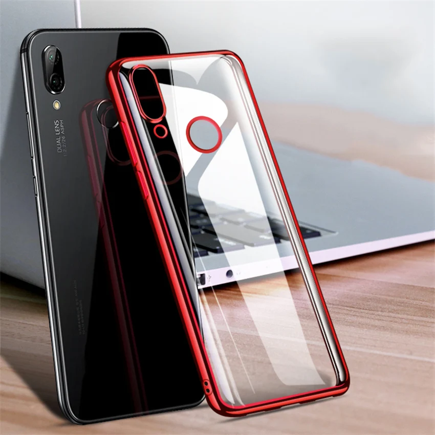 Мягкий прозрачный чехол для Xiaomi Redmi Note 7 Pro с 3D лазерным покрытием полноразмерный