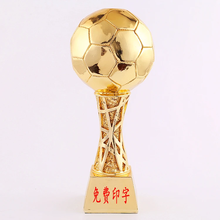 Высокое качество футбол/баскетбол позолоченное название трофей с гравировкой
