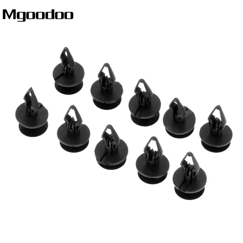 

Mgoodoo 50Pcs Car Fender 6.3mm Hole Size Back Fastener Fastener Black Push Type Rivet Auto Fixed Clamps Trim Back Fastener
