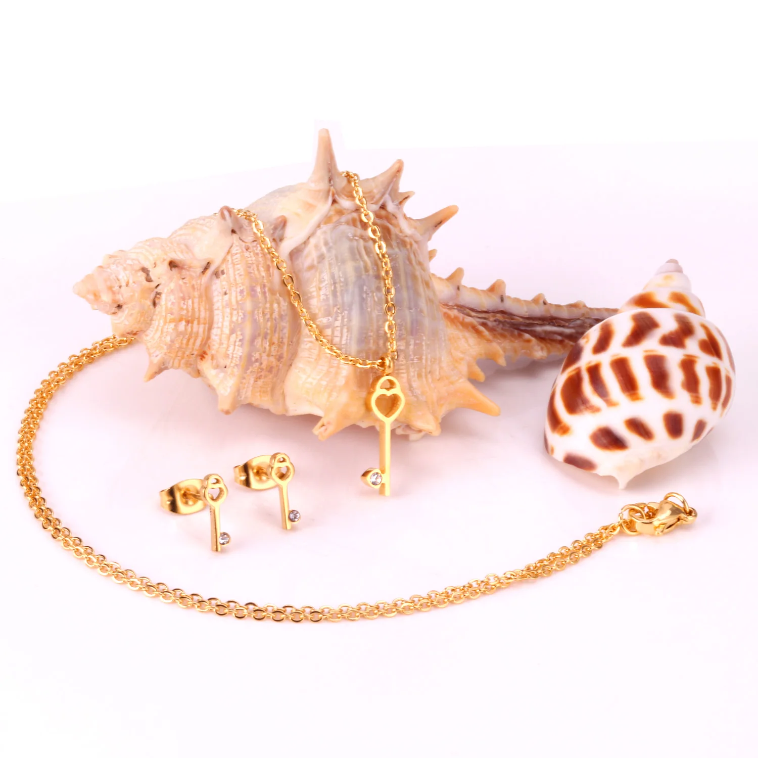 LUXUKISSKIDS новинка 316L нержавеющая сталь сердце ключ свадебный комплект ювелирных