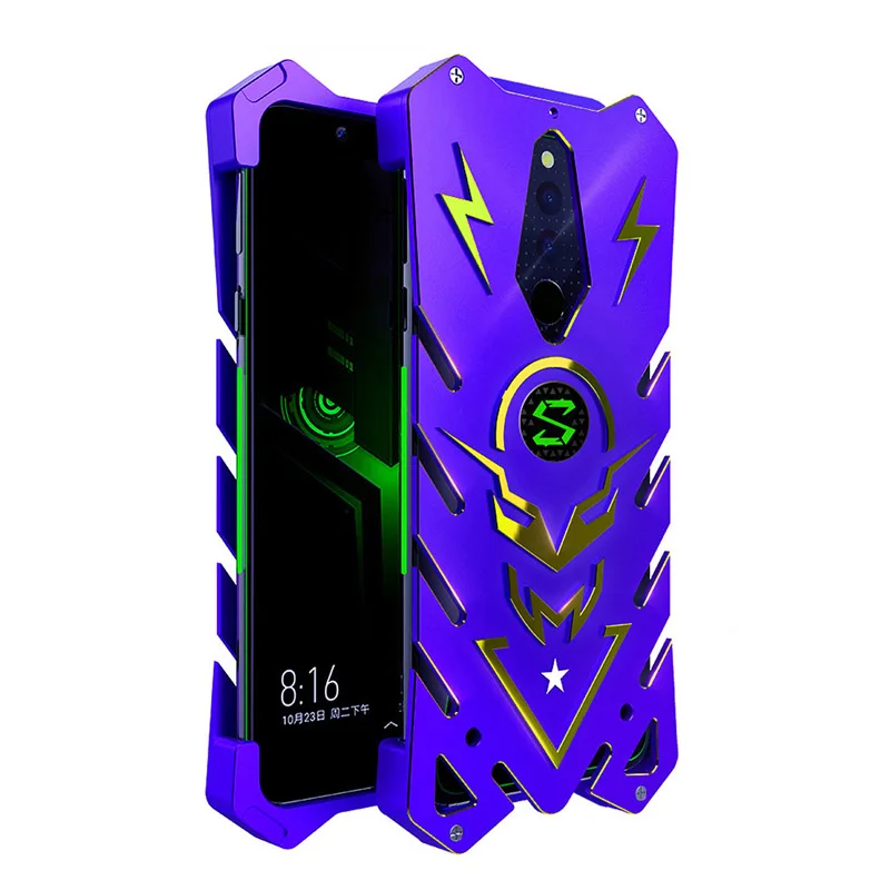 Purple Металлический Чехол ADKO для Xiaomi Black Shark, новинка, Тор, сверхмощный, бронированный металлический алюминиевый чехол для телефона, для Xiaomi Black Shark 1, 2, Helo, чехол - Цвет: Purple