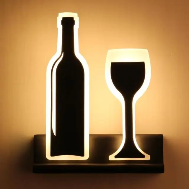 Креативная современная акриловая светодиодная настенная лампа для спальни