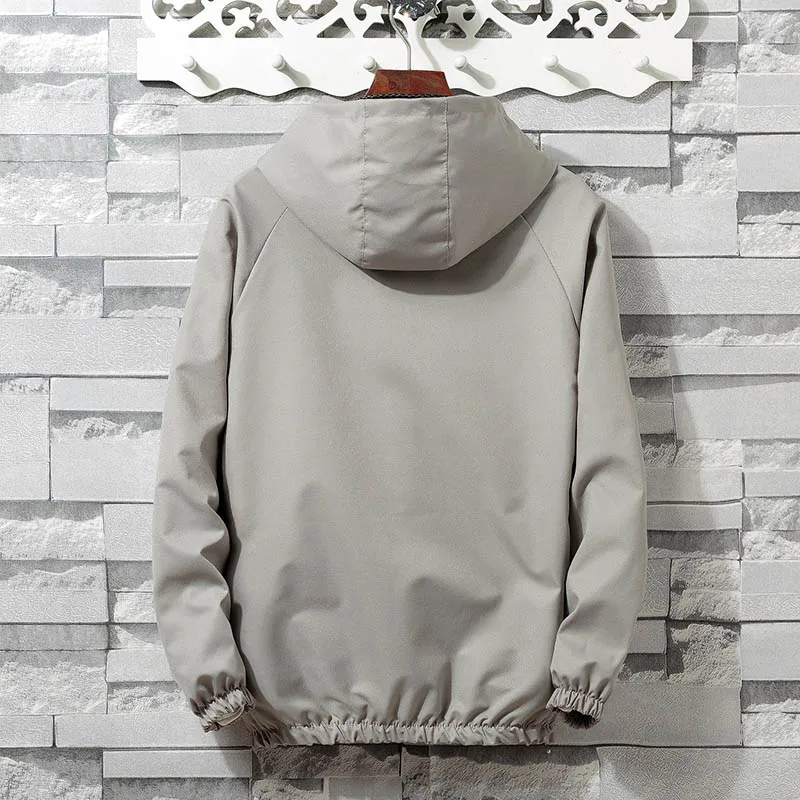 AIRGRACIAS Мужская куртка с капюшоном Повседневная Уличная однотонная бомбер мужская