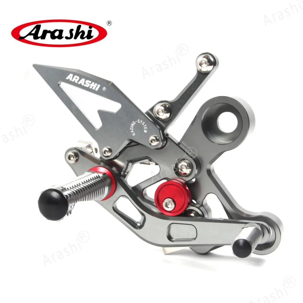 Arashi FZ09- ЧПУ Регулируемая подставка для ног Rearset для YAMAHA FZ 09 MT09 MT 09 задний Набор подножек