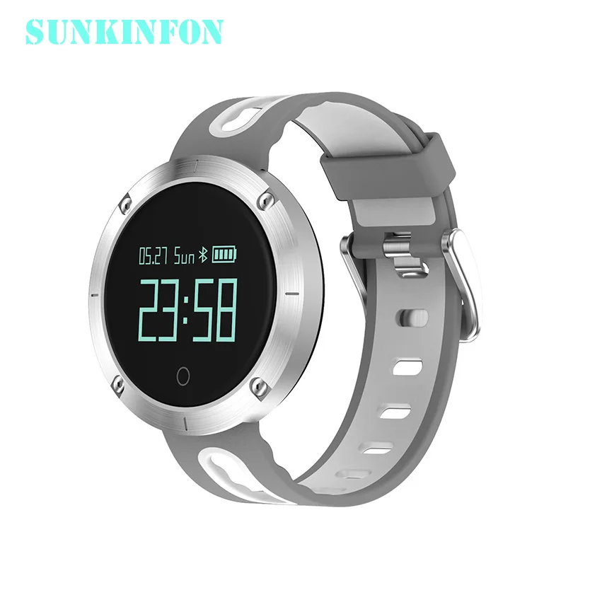 Белый DM-58 Bluetooth спортивный браслет пульсометр Смарт-часы монитор артериального давления IP68 Водонепроницаемый пульсометр для Xiaomi PK AMAZFIT - Цвет: Белый