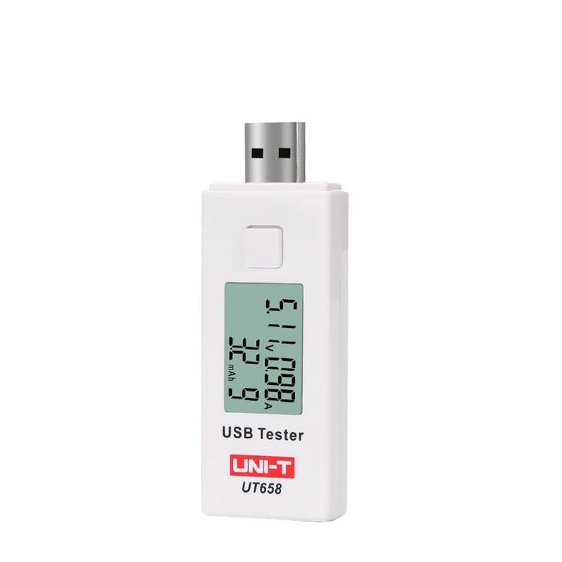 UNI-T UT658 USB Тестер Вольтметр Амперметр цифровой ЖК-дисплей Напряжение монитор измеритель тока Емкость тестер 9 в 3 А с подсветкой