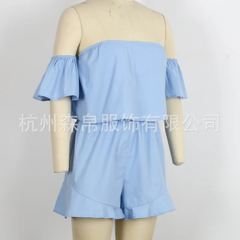 Женский комбинезон с открытой спиной сексуальный открытыми плечами 3 цвета