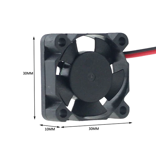 5Pcs Black 5V/12V/24V 30*30*10mm 3010 Sleeve Brushless DC Motor Fan With Wires And XH2.54 PH2.0 Dupont Header | Обустройство дома
