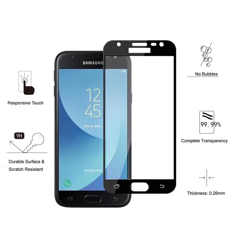 Защитное стекло для Samsung galaxy j3 2017 Защитная пленка экрана из закаленного стекла j 3
