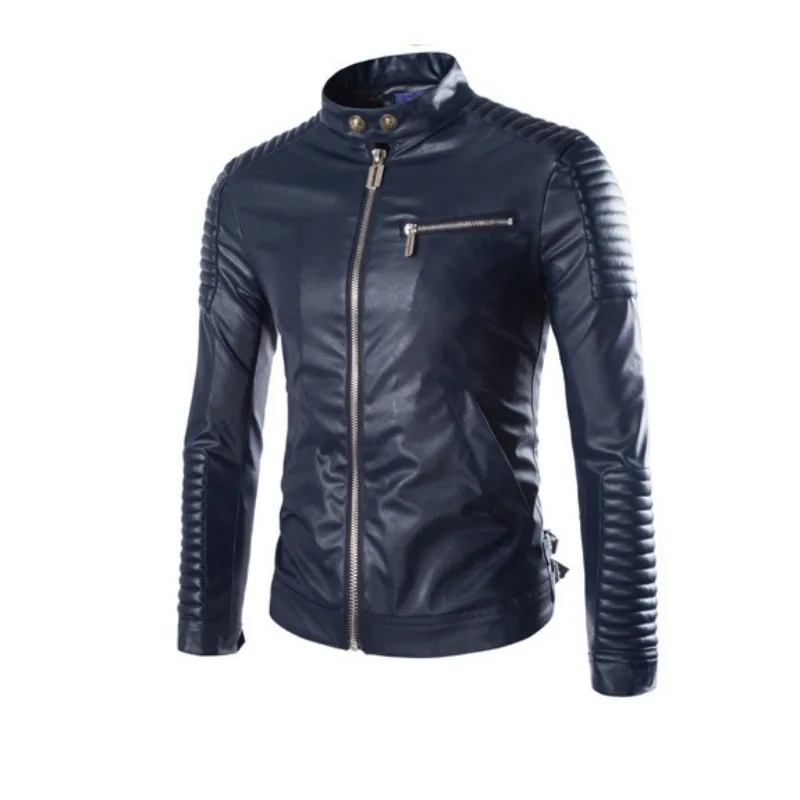 Новая белая кожаная куртка для мужчин зимняя мотоциклетная дизайнерская мужская