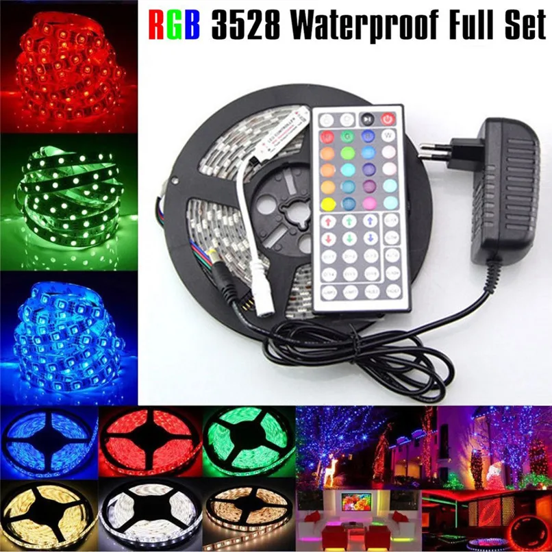 12V DC 5M 3528 RGB светодиодные полосы света SMD огни гирлянды 60 300 LED/5 метров #4l09 | Лампы и