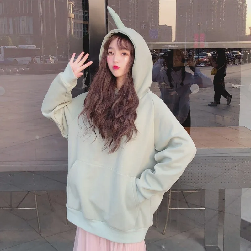 FL089D корейский бархат толстовки для женщин Толстовка Sudadera Mujer уличная bluza damска felpe