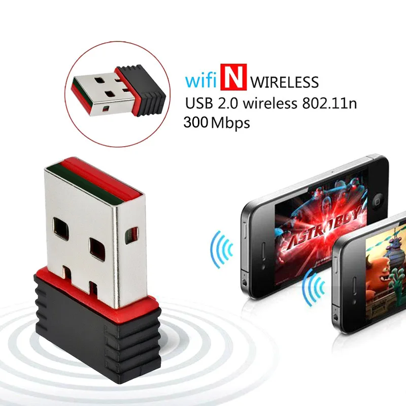 Мини 300 Мбит/с USB 2 0 WiFi беспроводной адаптер сетевой LAN карты 802 11 ngb Ralink MT7601 |