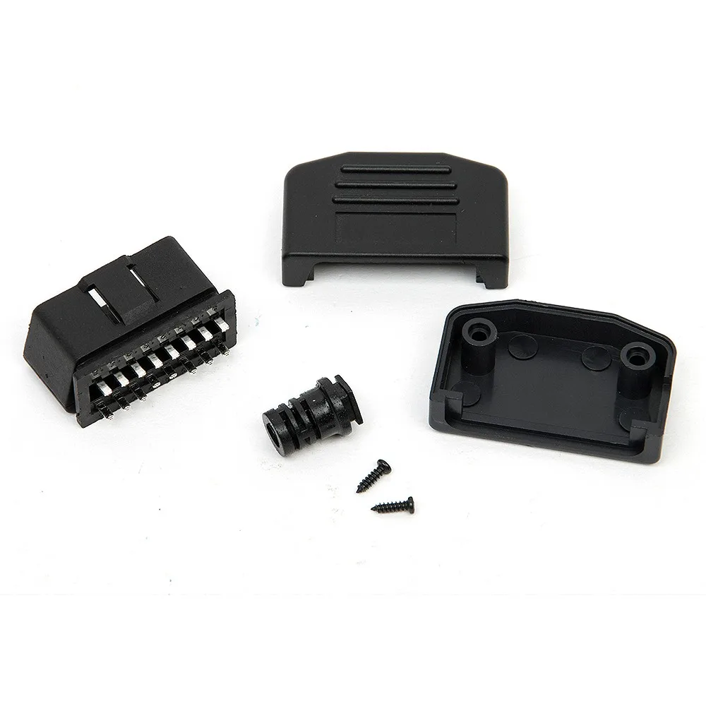 OBD 2 Разъем 16 Pin OBD II OBD 2 диагностический штекер разъема DIY оболочка адаптер