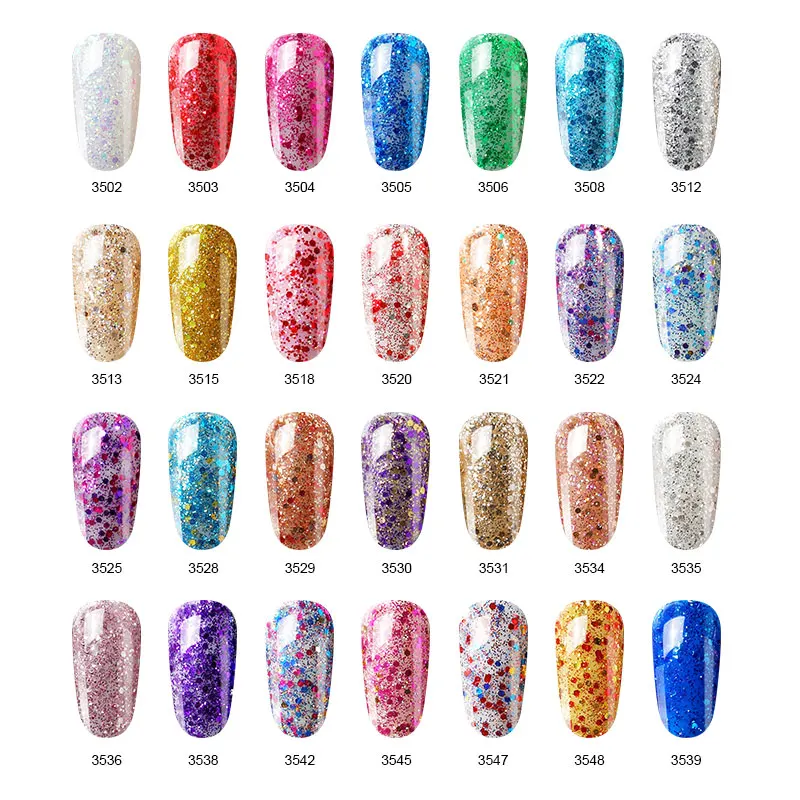 Modelones 3 шт./лот Алмазный гель для ногтей с блестками полировальный набор нужен